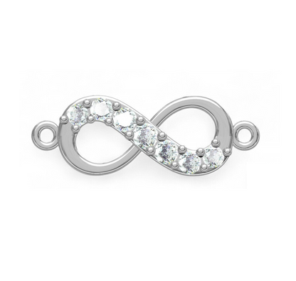Small Infinity Bond Gold and Diamond Chain Bracelet