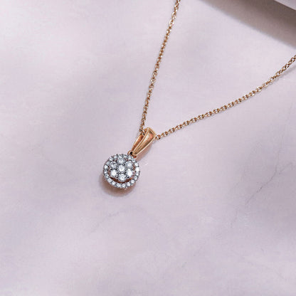 Halo Diamond Cluster Pendant