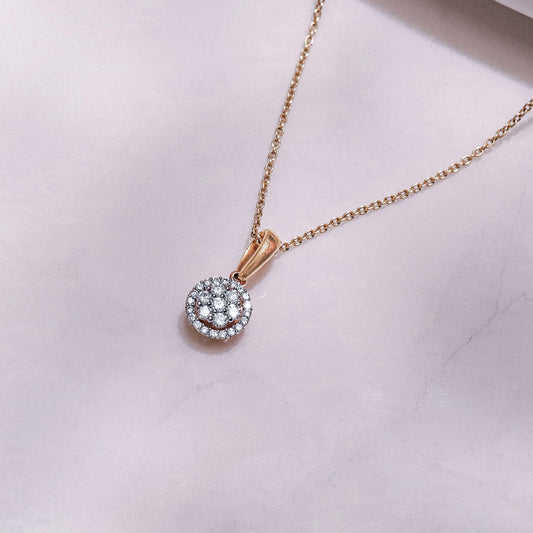 Halo Diamond Cluster Pendant