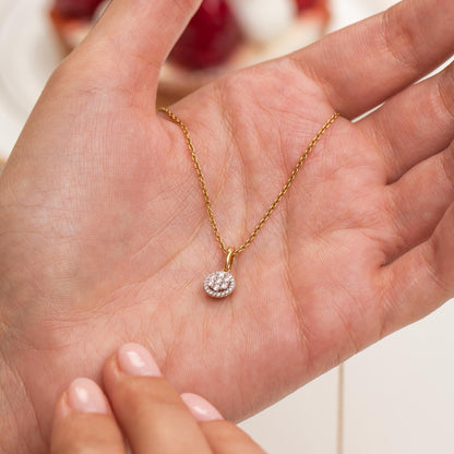 Halo Diamond Cluster Pendant