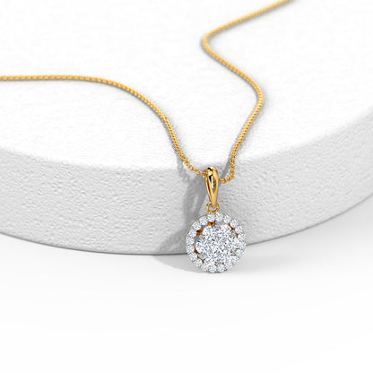 Halo Diamond Cluster Pendant