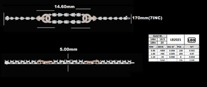 Interlocking Diamond Luxury Chain Bracelet