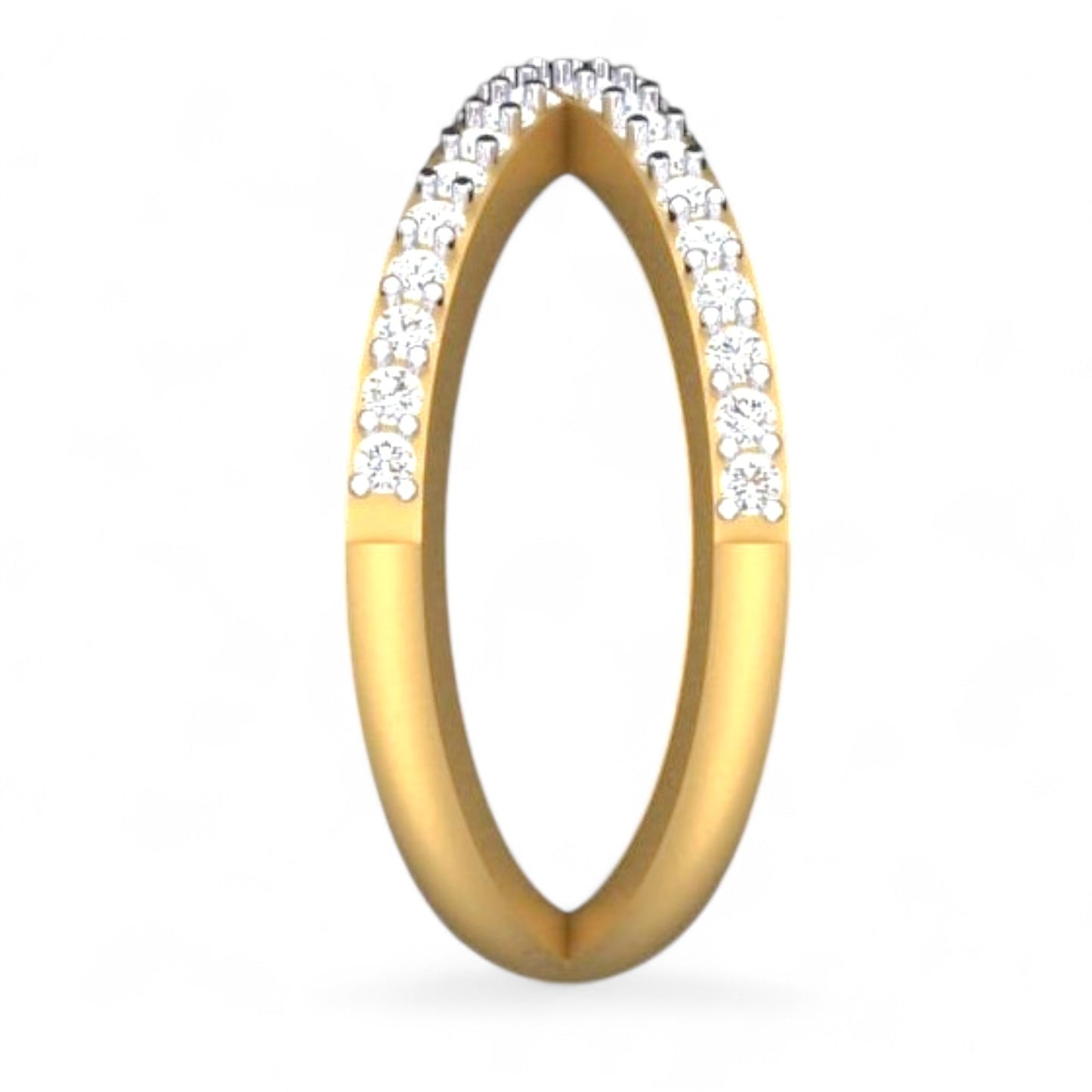 Stylish Criss-Cross Diamond Ring