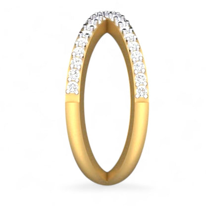 Stylish Criss-Cross Diamond Ring