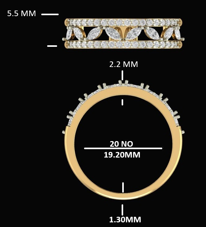 The Marquise Vine Diamond Band Ring