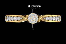Petite Floral Diamond Ring