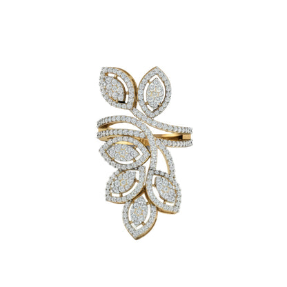 Grand Leaf Diamond Statement Ring