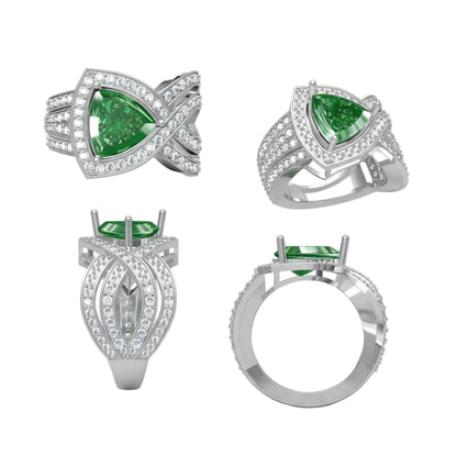 Emerald Illusion Designer Ring