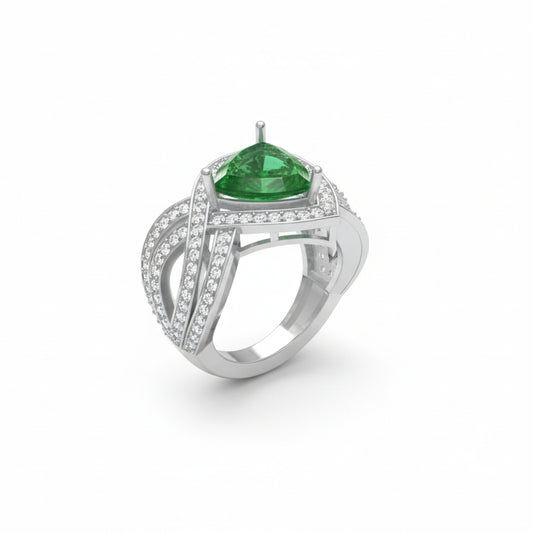 Emerald Illusion Designer Ring