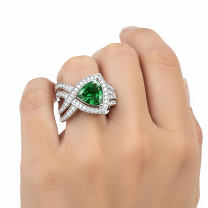Emerald Illusion Designer Ring