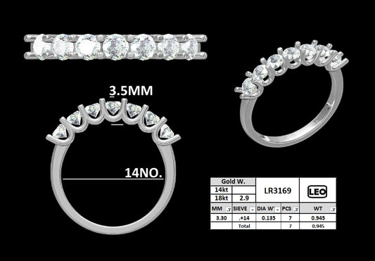 Classic Seven Stone Band Ring