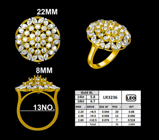 Grand Cluster Diamond Cocktail Ring