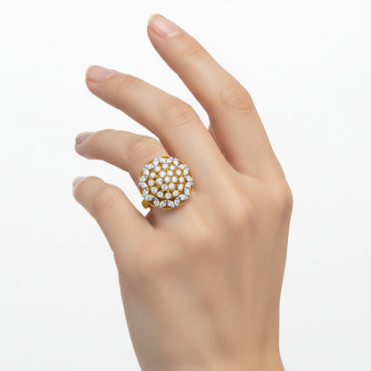 Grand Cluster Diamond Cocktail Ring