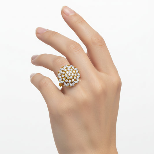 Grand Cluster Diamond Cocktail Ring