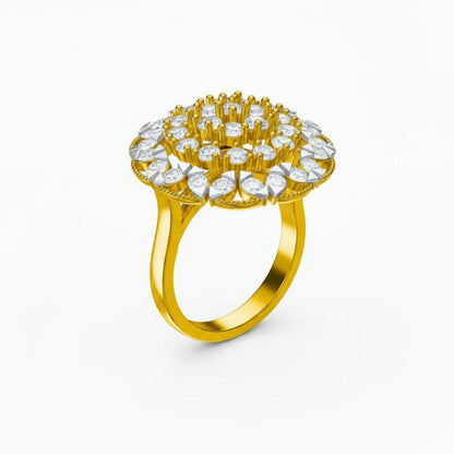 Grand Cluster Diamond Cocktail Ring