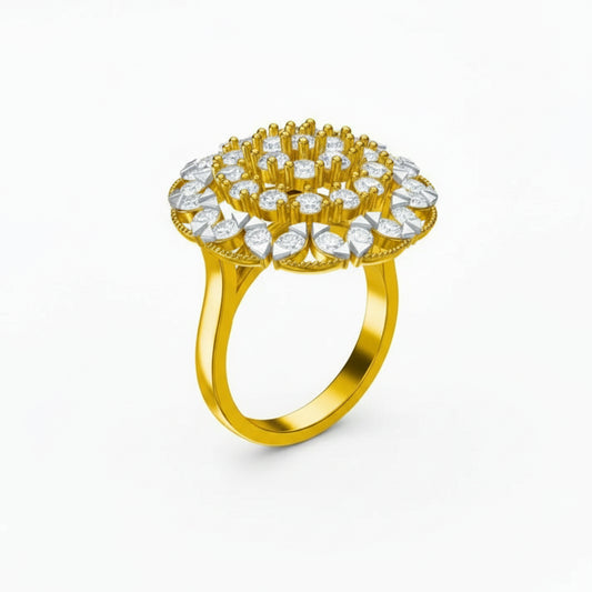 Grand Cluster Diamond Cocktail Ring