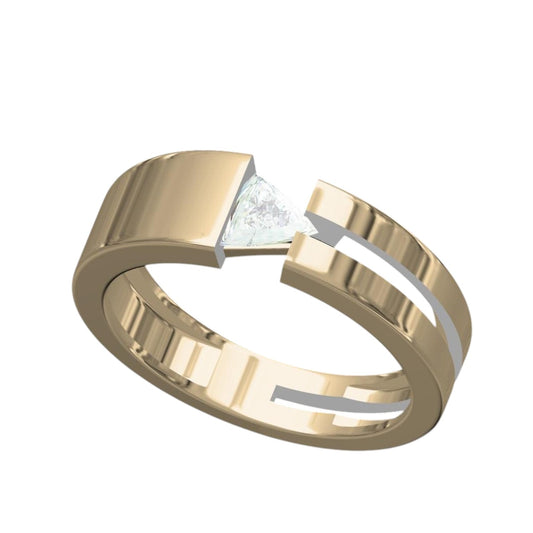 Modern Edge Triangle Ring