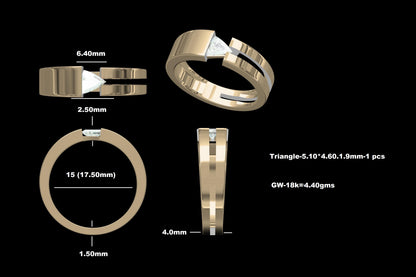 Modern Edge Triangle Ring