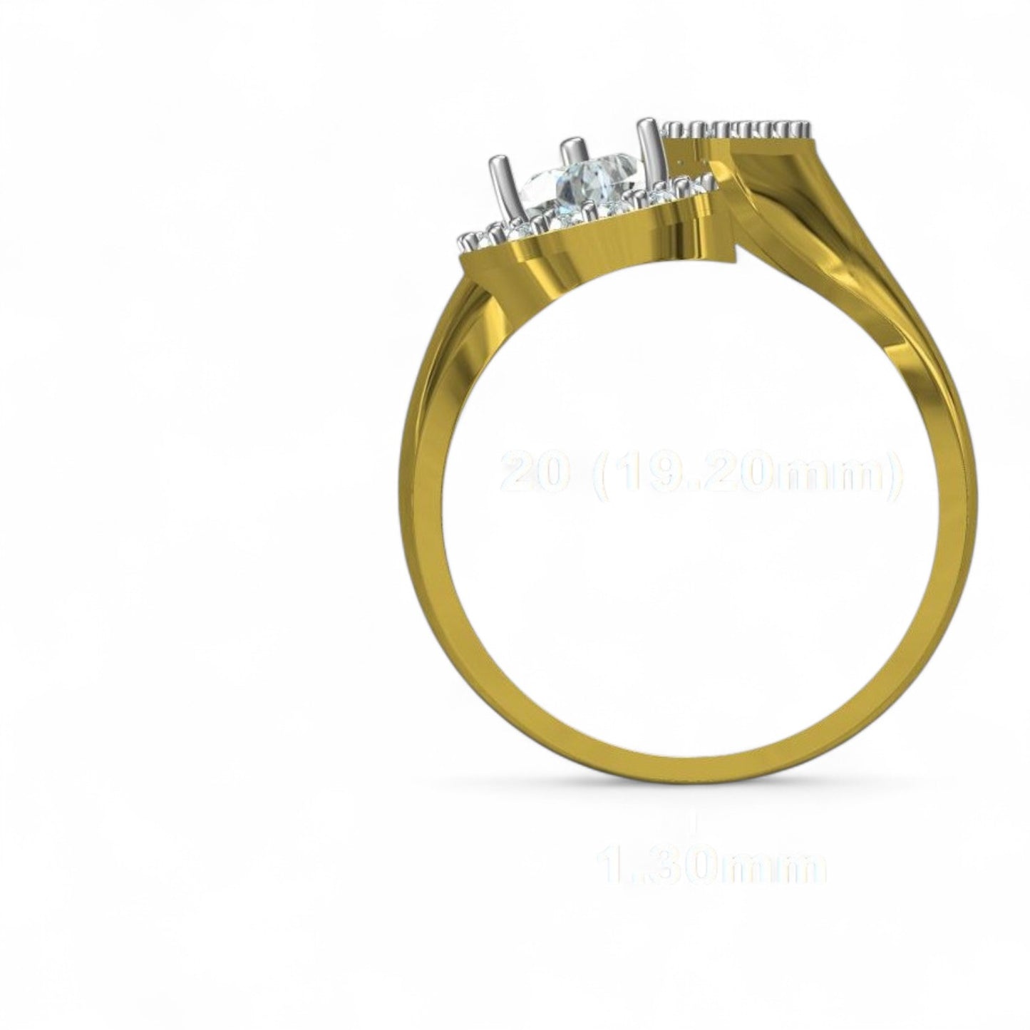 Regal Pear Diamond Halo Ring