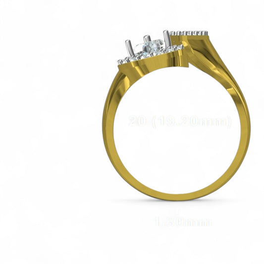 Regal Pear Diamond Halo Ring