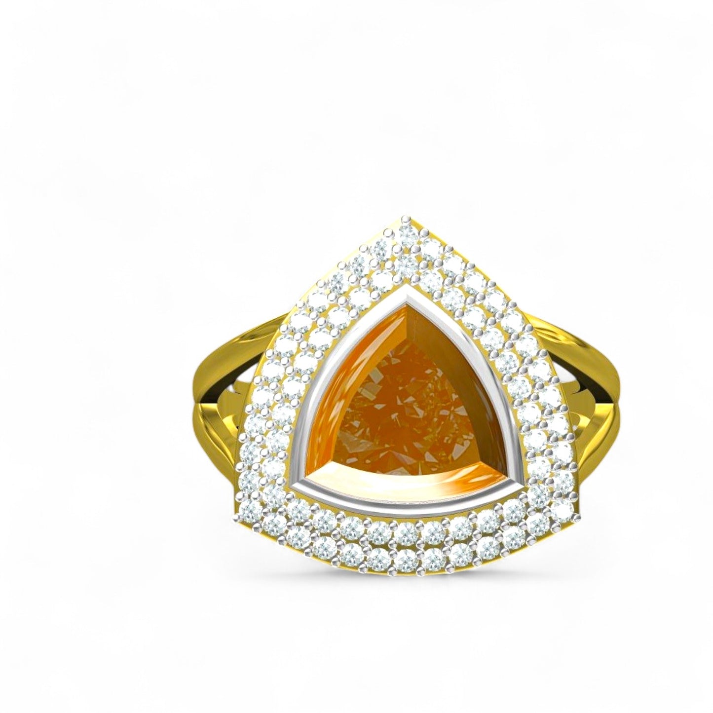 Radiant Trillion Cut Designer Ring