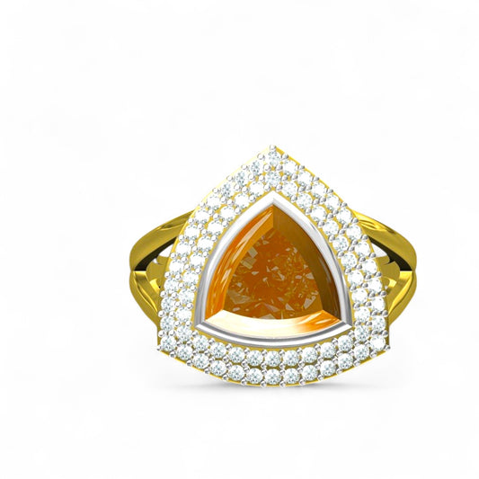 Radiant Trillion Cut Designer Ring