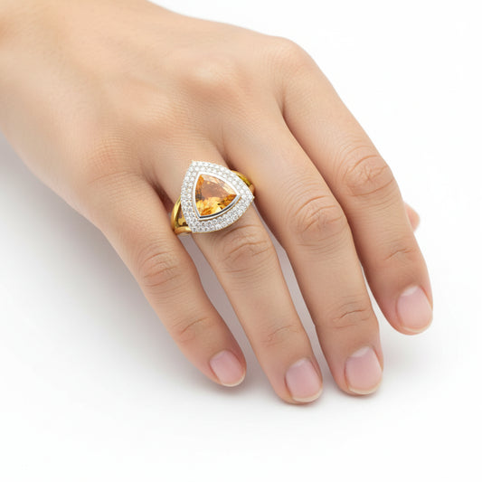 Radiant Trillion Cut Designer Ring