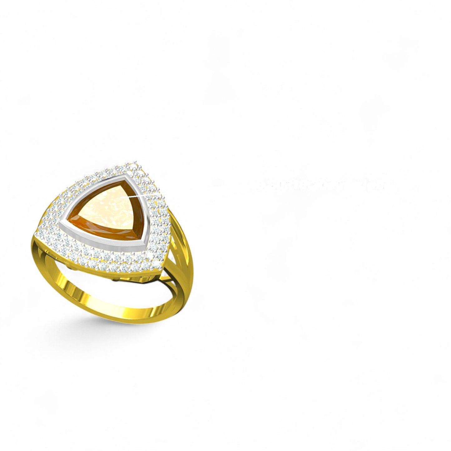 Radiant Trillion Cut Designer Ring