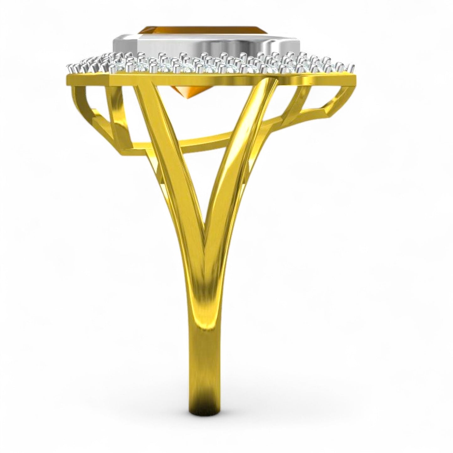 Radiant Trillion Cut Designer Ring