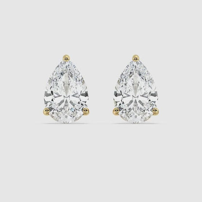 Timeless Pear-Cut Diamond Pendant and Earring Set