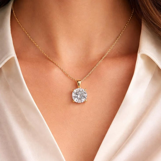Round Solitaire Pendant