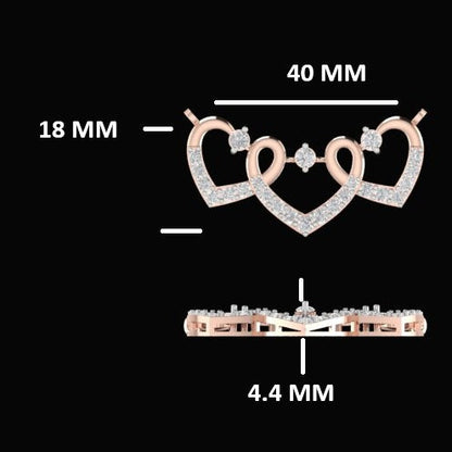 Heart Interlink Diamond Mangalsutra Pendant