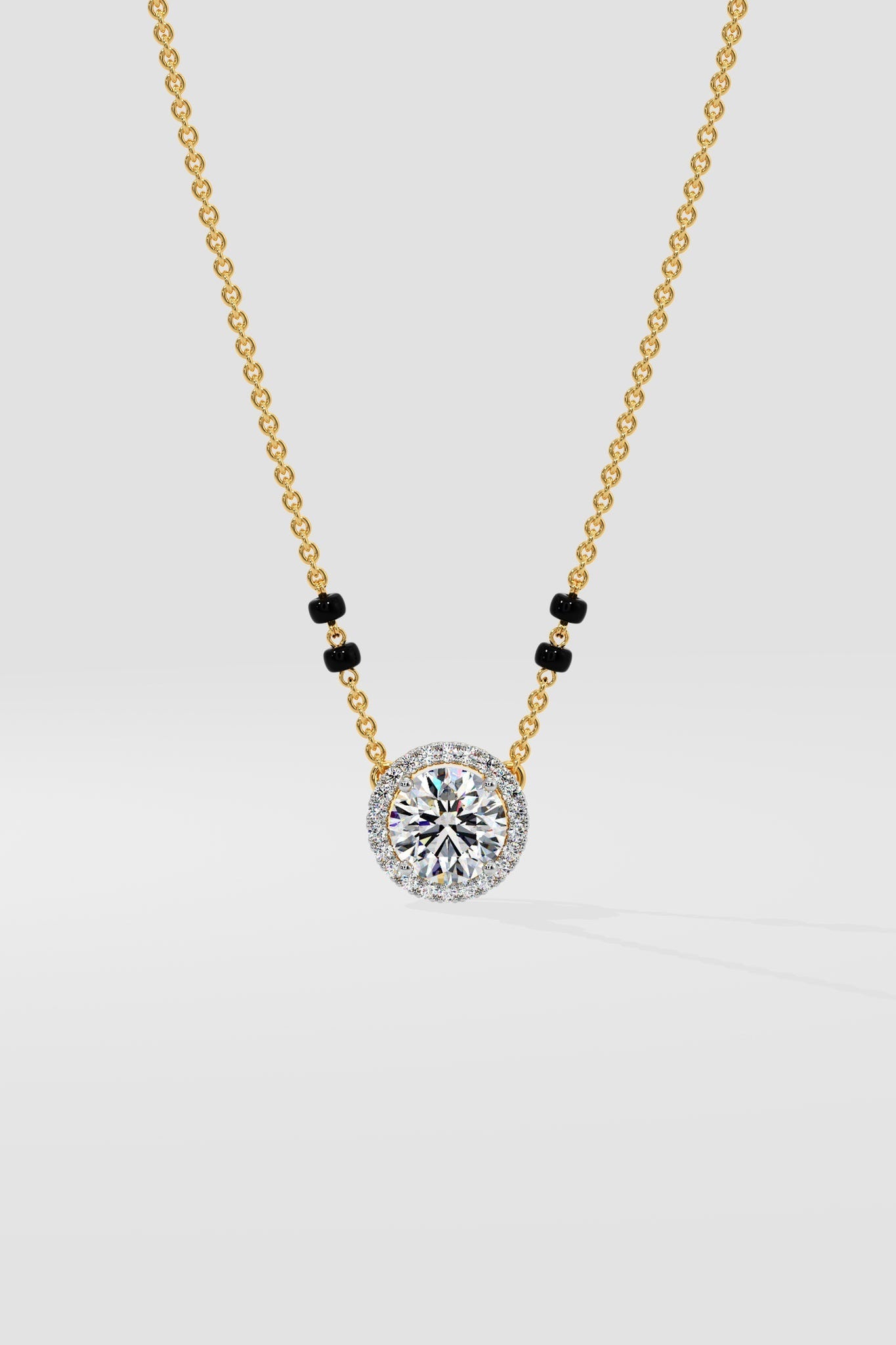 Halo Solitaire pendant mangalsutra