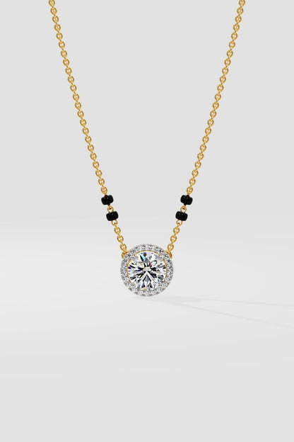 Halo Solitaire pendant mangalsutra