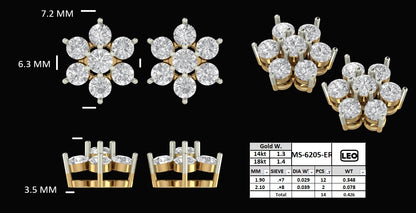 Floral Solstice Diamond Mangalsutra and Earring Set