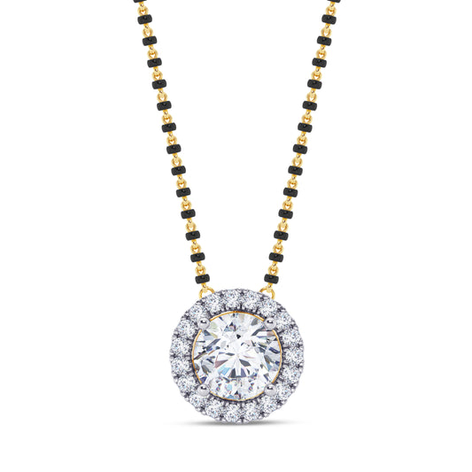 Halo Solitaire pendant mangalsutra