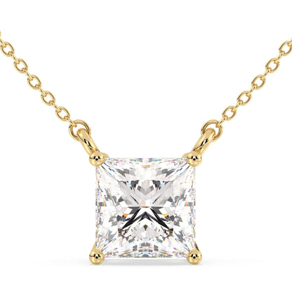 Princess Cut Solitaire Diamond Pendant