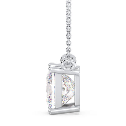 Princess Cut Solitaire Diamond Pendant
