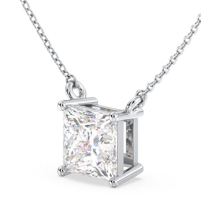 Princess Cut Solitaire Diamond Pendant