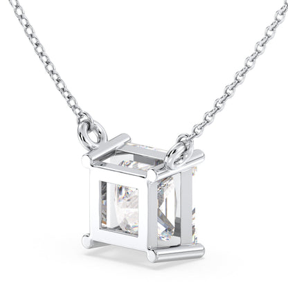 Princess Cut Solitaire Diamond Pendant