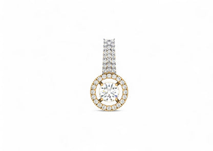 Round Halo Diamond Pendant