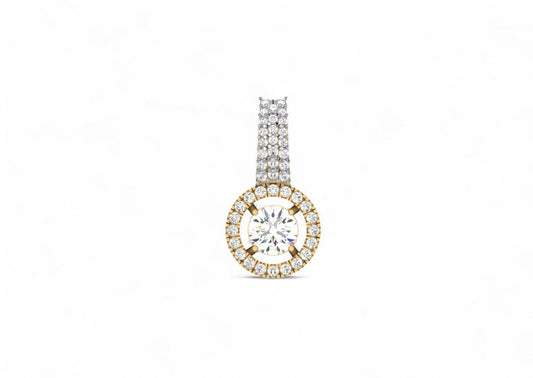 Round Halo Diamond Pendant