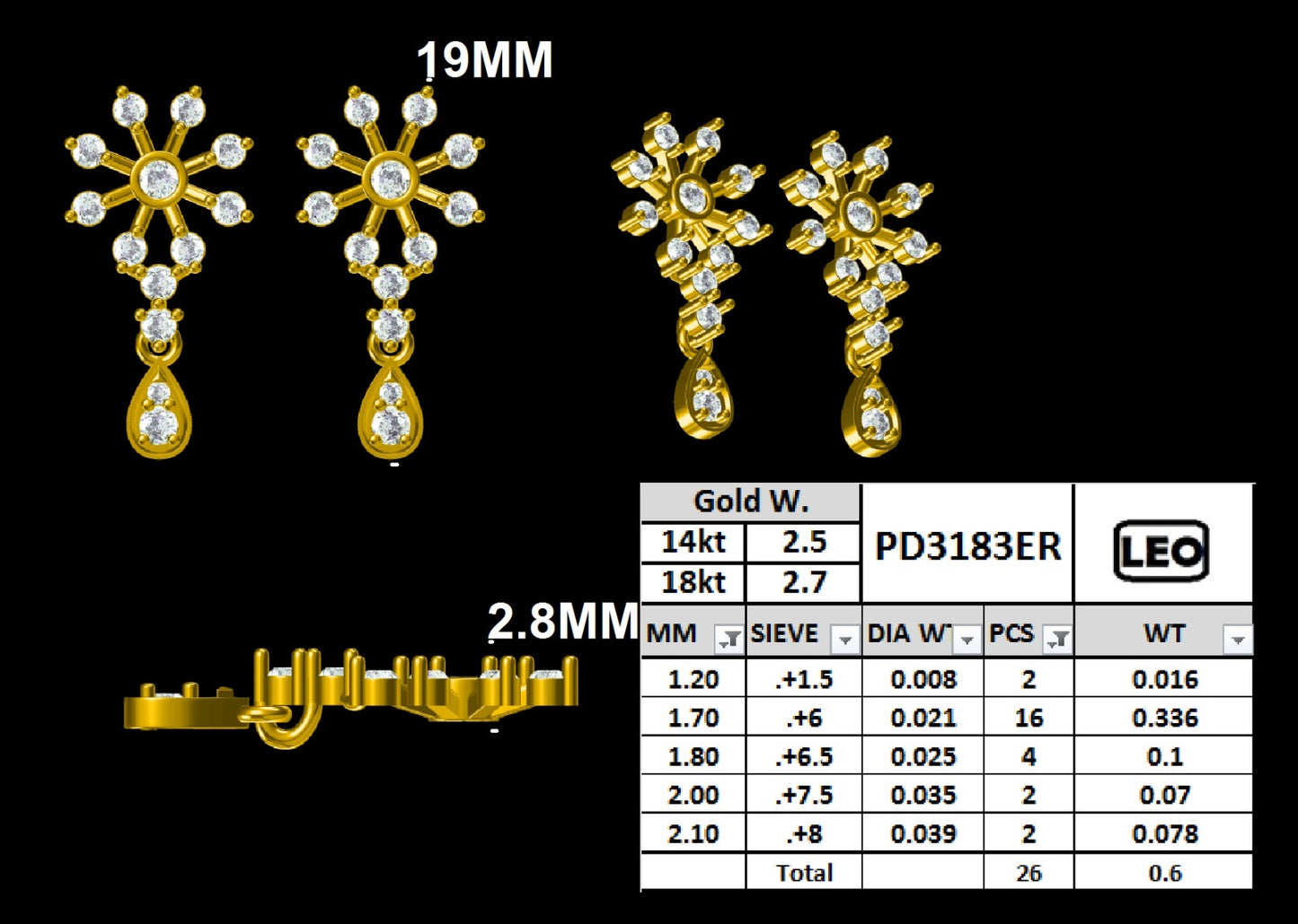 The Articulate Flora Statement Diamond Earrings