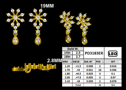 The Articulate Flora Statement Diamond Earrings