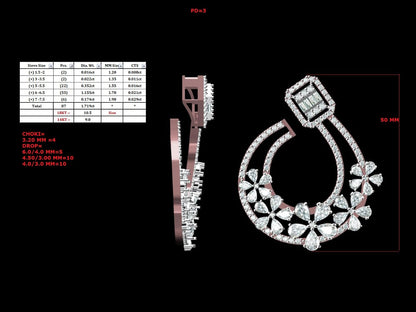 The Royal Bloom Architectural Diamond Statement Pendant