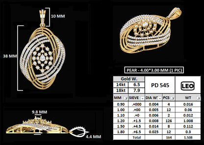 Ethereal Swirl Diamond Statement Pendant