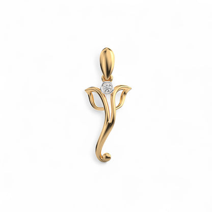 Charming Ganesha Diamond Pendant