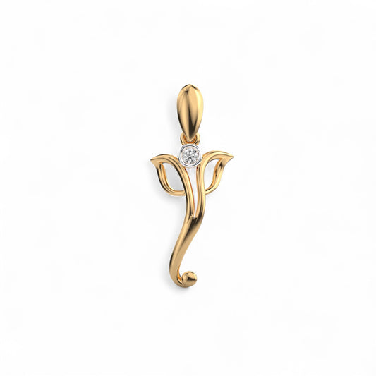Charming Ganesha Diamond Pendant
