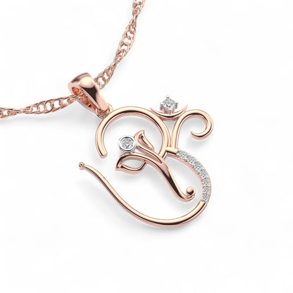 Ganesha OM Diamond Pendant