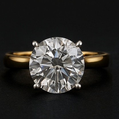 3 Carat Queens crown Solitaire Ring